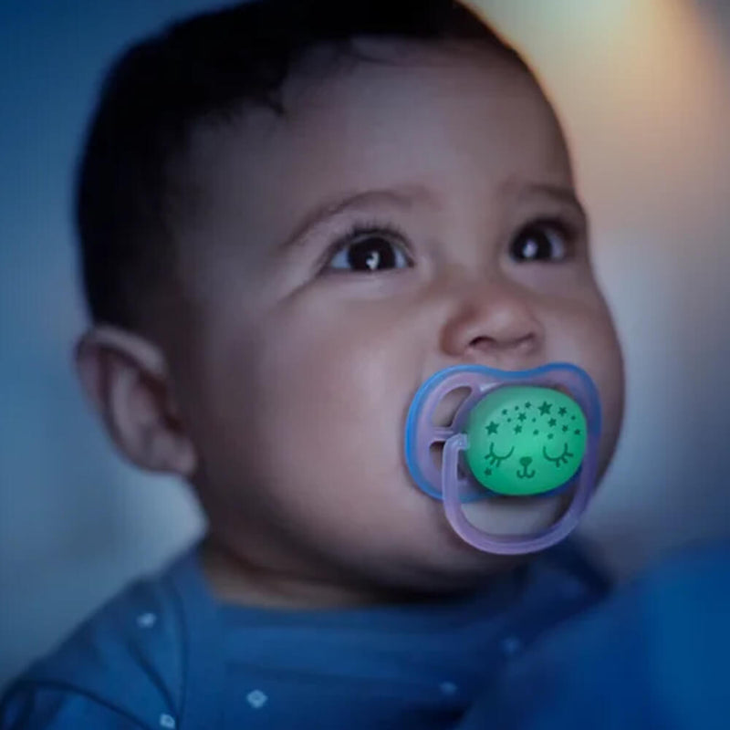 Philips Avent Chupetes Ultra Air Nocturnos Azules 6-18M 2 Unidades