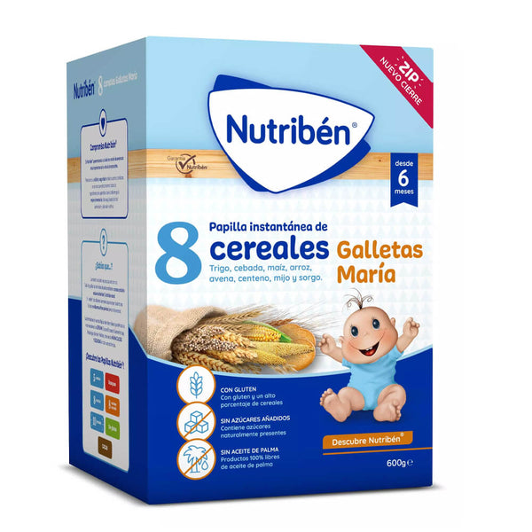 Nutribén Papilla 8 Cereales Galletas María 600 gr