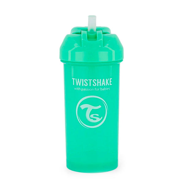 Twistshake Vaso Pajita Verde +6M 360 ml (Straw Cup)