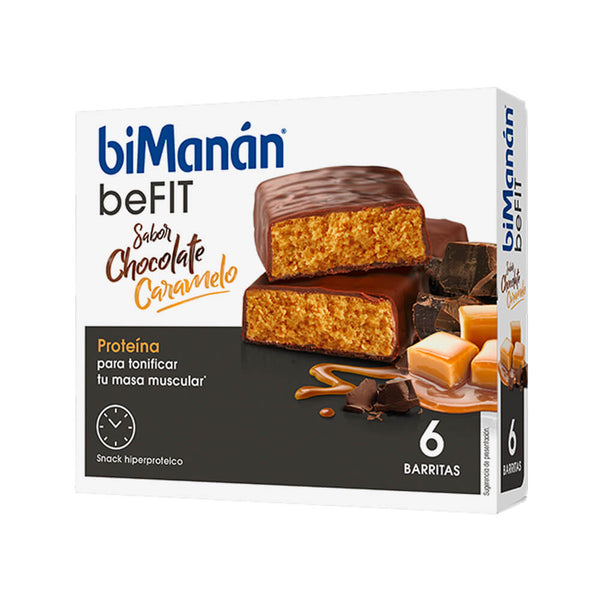 Bimanán Befit Barritas Chocolate y Caramelo 6 Unidades