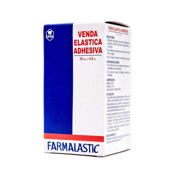 Farmalastic Venda Elastica Adhesiva 10 Cm X 4.5 M