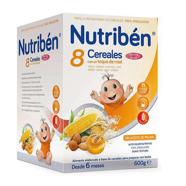 Nutribén Papilla 8 Cereales Miel Frutos Secos 600