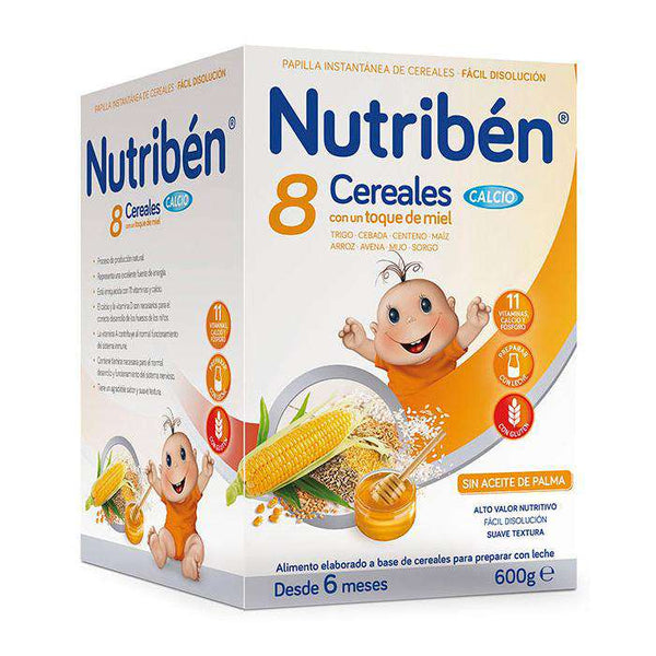 Nutribén Papilla 8 Cereales Miel Calcio 600 gr