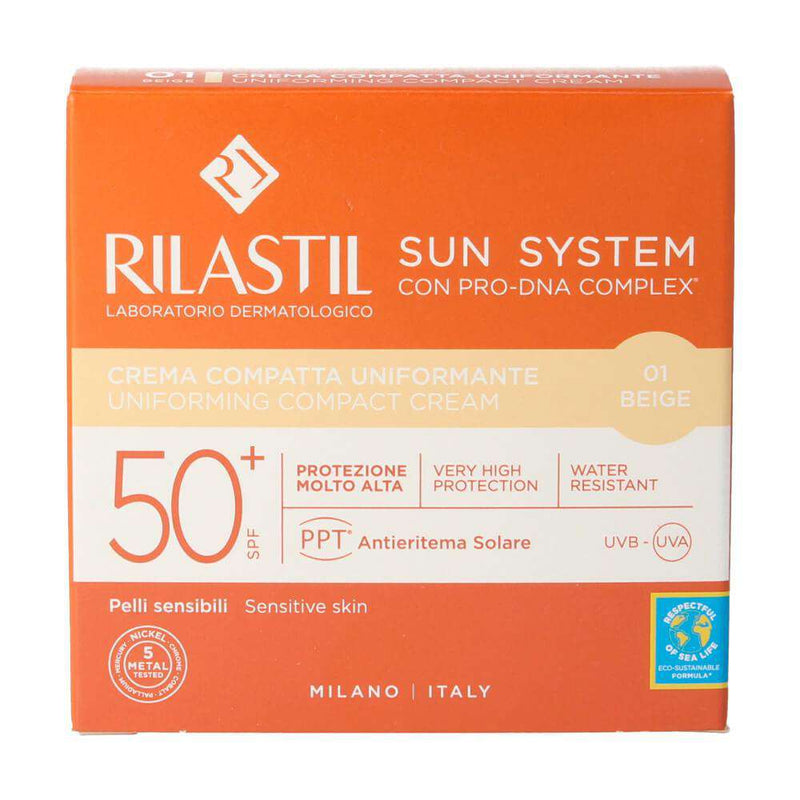 Rilastil Sun System Spf50+ Compacto Color Nº01 Beige (1)