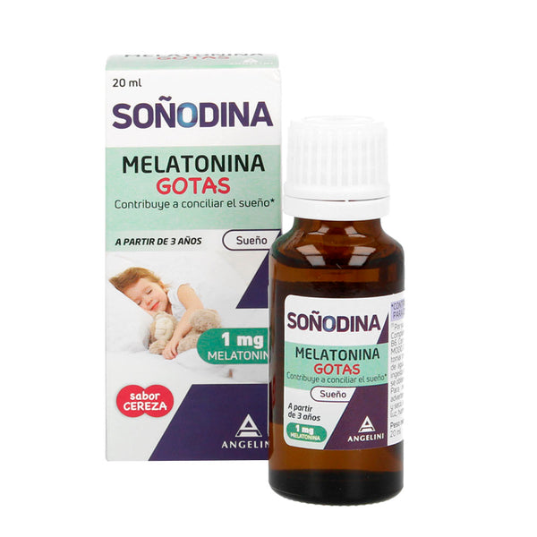 Soñodina Melatonina Sabor Cereza 1Mg Gotas 20 ml