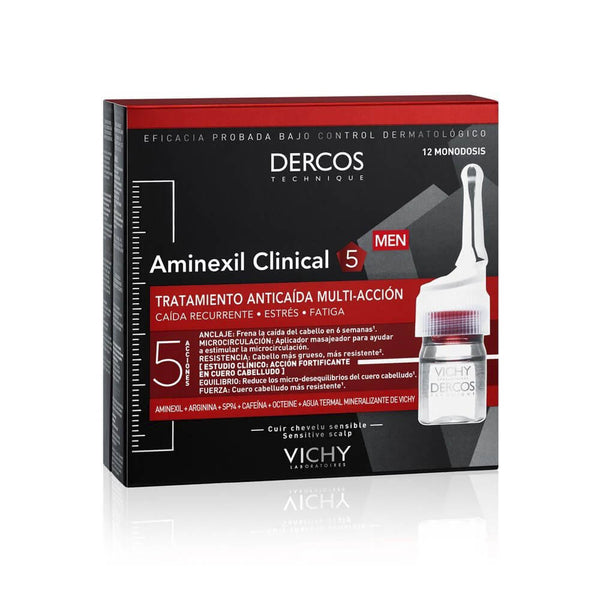 Vichy Dercos Aminexil Clinical 5 hombre 12 Amp.