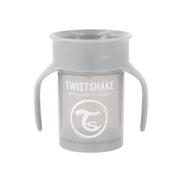 Twistshake Taza 360 Asas Gris +6M 230 ml
