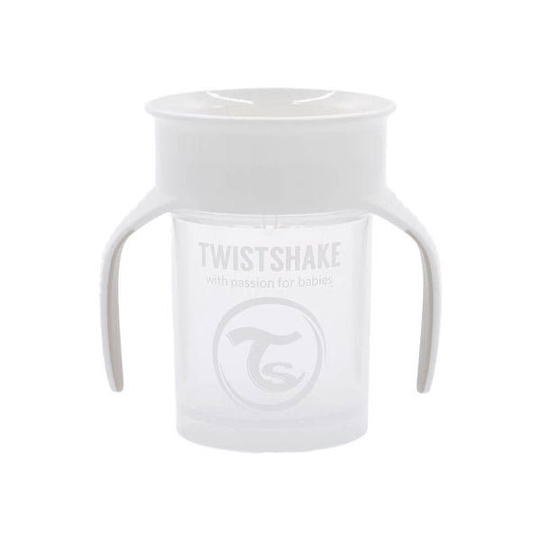 Twistshake Taza 360 Asas Blanco +6M 230 ml