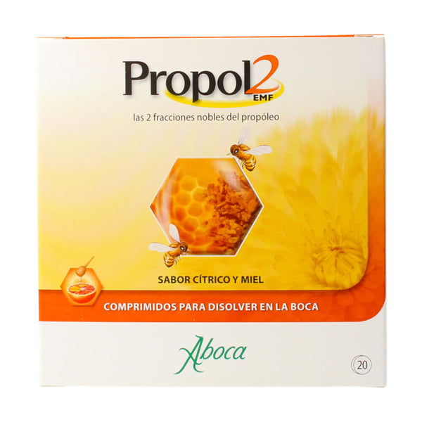 Aboca Propol2 Comprimidos Para Disolver Sabor Cítrico Y Miel 20 Comprimidos