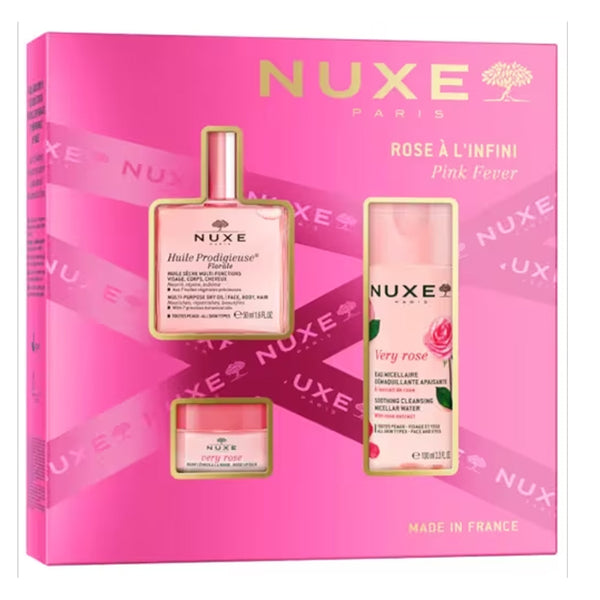 Nuxe Rose A L'Infini Huile 50 Ml + Bálsamo Rose + Agua Micelar Pack