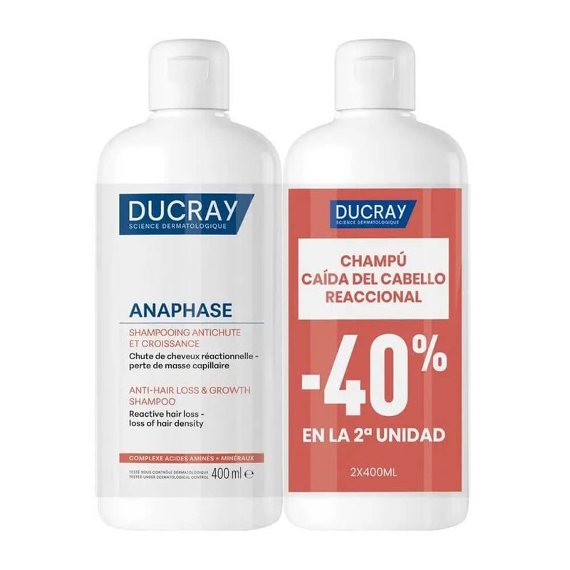 Ducray Anaphase Champú Anticaída Y Crecimiento 400 ml Duplo