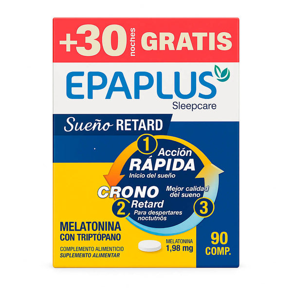 Epaplus Melatonina Retard+Triptofano 60 Compimidos + 30 Gratis