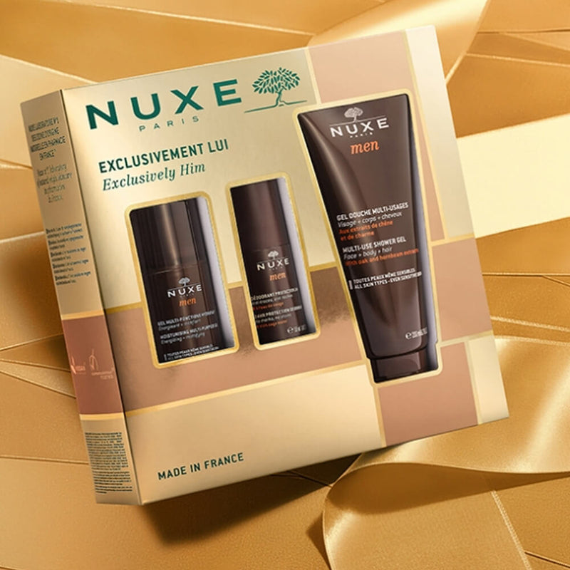 Nuxe Men Exclusivement Lui Gel 50 ml + Desodorante + Gel Ducha 200 ml Pack