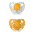 Suavinex 198557 Chupete Silicona Sxpro Anatomico Clasico Mostaza Puntitos 6-18M 2 Unidades