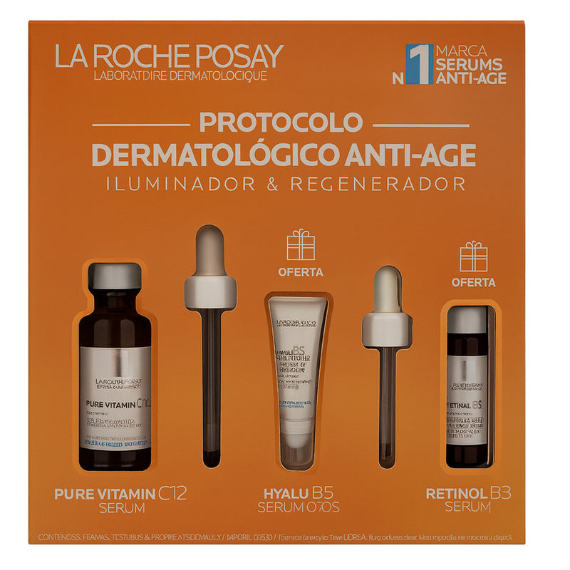 La Roche Posay Pure Vitamin C12 Sérum 30 ml + Regalo Hyalu B5 Sérum Ojos 5 ml Y Retinol B3 Sérum 10 ml Pack