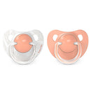 Suavinex  Chupete Silicona Sxpro Anatomico Clasico Blanco-Coral 6-18M 2 Unidades 198557