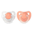 Suavinex Chupete Látex Anatómico 6-18M Blanco-Coral 2 Unidades 212046