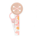 Suavinex Broche Pinza Botón Redondo Con Cinta Blanco Y Rosa Dreams 171169