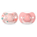 Suavinex Chupete Silicona Sxpro Fisiológico Rosa Plomo Flores 6-18M 2 Unidades 199249