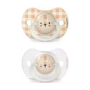 Suavinex Chupete Silicona Sxpro Anatomico Noche Beige Vichy 6-18 M 2 Unidades 196614