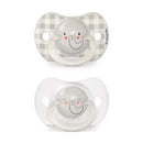 Suavinex Chupete Silicona Sxpro Anatomico Noche Gris Claro Vichy 6-18M 2 Unidades 196614
