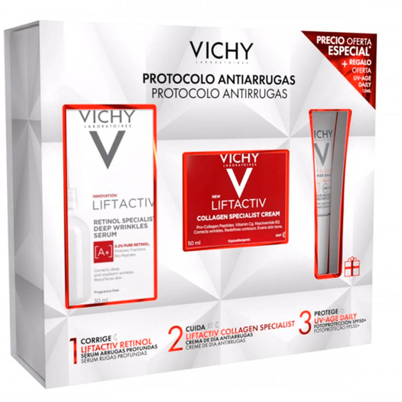 Vichy Liftactiv Retinol Serum 30 ml + Crema Collagen Specialist 50 ml + Capital Soleil 15 ml Pack