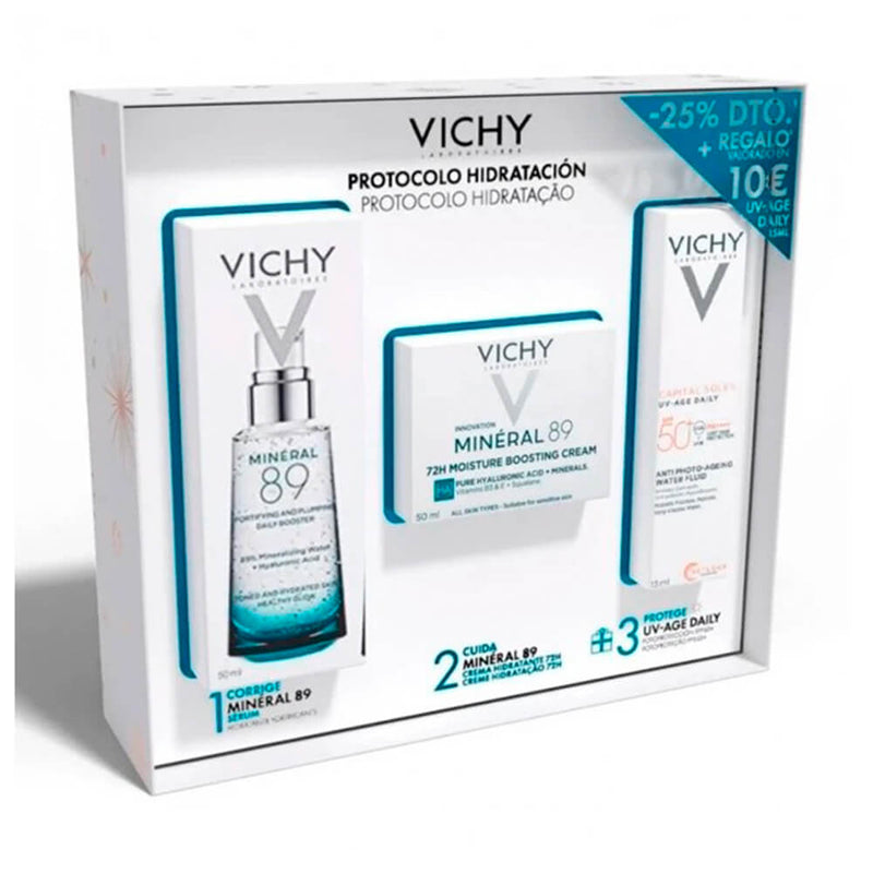 Vichy Mineral 89 Concentrado 50 ml + Crema Boost Ligera 50 ml + Capital Soleil 003104