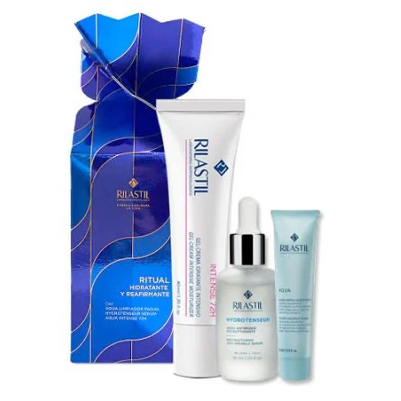 Rilastil Aqua Intense 72H Gel-Crema 40 ml + Hydrotenseur Serum 15 ml + Agua Limpiadora 15 ml Pack