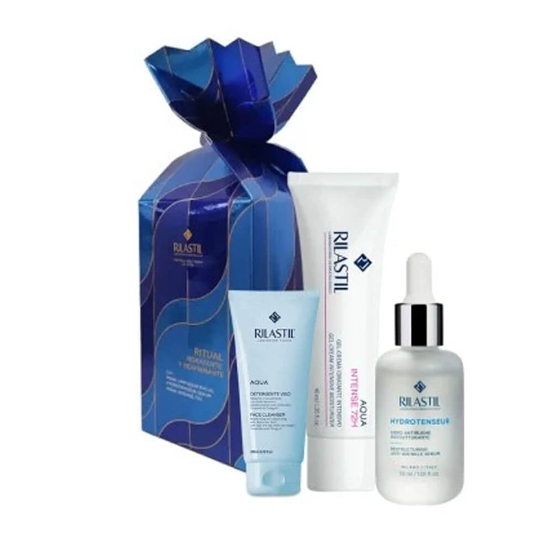 Rilastil Aqua Intense 72H Gel-Crema 40 ml + Hydrotenseur Serum 15 ml + Agua Limpiadora 15 ml Pack