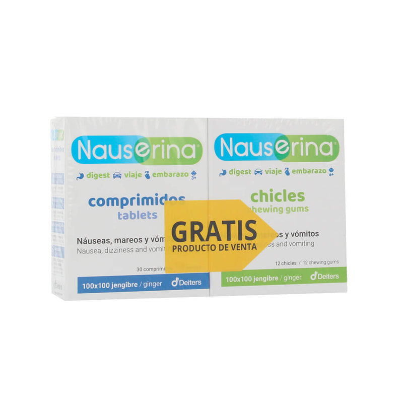 Nauserina 30 Comprimidos + Regalo  Nauserina Chicles