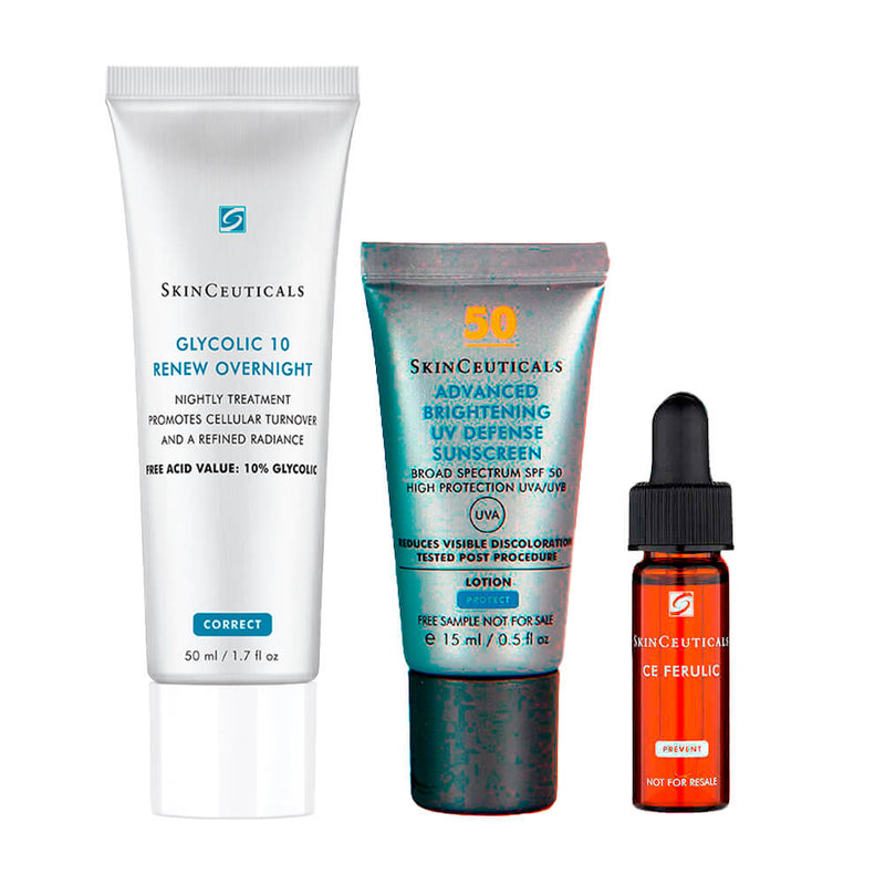 Rutina Skinceuticals Glycolic Renewal Cleanser 150 ml +  Skinceuticals Solar Advance Brightening 15 ml + Skinceuticals Ce Ferulic Sérum 4 ml