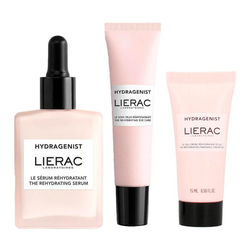 Rutina Lierac Hydragenist Sérum Hidratante Oxigenante 30 ml + Lierac Hydragenist Gel Contorno De Ojos 15 ml + Regalo  Gel Crema 15 ml Pack