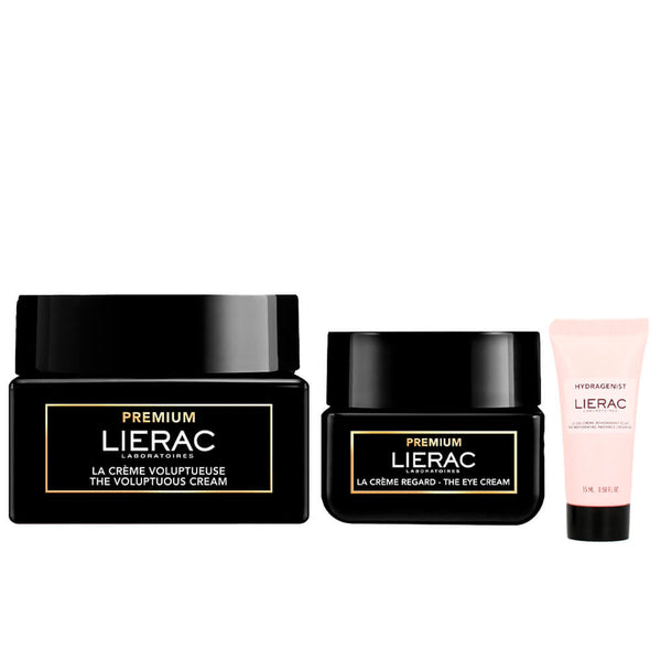 Rutina Lierac Premium Crema Voluptuosa Piel Seca 50 ml + Lierac Premium Yeux Tratamiento Contorno De Ojos Antiedad 20 ml + Regalo Hydragenist Gel Crema 15 ml Pack