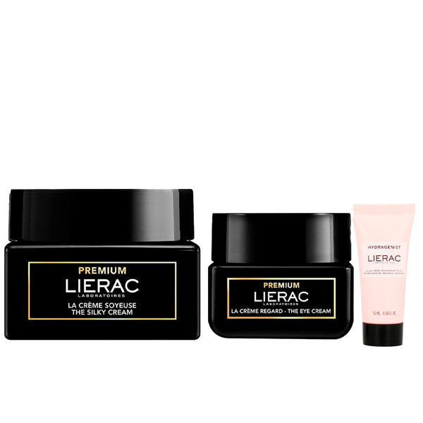 Rutina Lierac Premium Crema Sedosa Ligera Piel Normal-Mixta Antiedad 50 ml + Lierac Premium Yeux Tratamiento Contorno De Ojos Antiedad 20 ml + Regalo Regalo Hydragenist Gel Crema 15 ml Pack