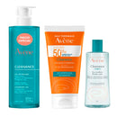 Rutina Avene Cleanance Gel Limpiador 400 Ml + Avene Solar Spf50+ Cleanance 50 Ml + Regalo Agua Micelar 100 Ml Pack W