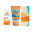 Rutina La Roche Posay Anthelios UV-MUNE 400 Fluido Invisible Spf50+ 50 ml + La Roche Posay Anthelios Spf50+ Dermopediatrics Wet Skin Loción Niños 200 ml + Regalo Poncho Infantil