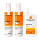 Rutina La Roche Posay Anthelios Spf50+ Spray 200 ml Duplo + La Roche Posay Anthelios UV-MUNE 400 Fluido Invisible Spf50+ 50 ml