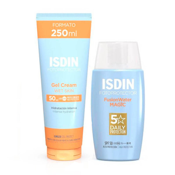 Rutina Isdin Fotoprotector Extrem Spf50+ Gel-Crema 200 ml + Isdin Fotoprotector Spf50+ Fusion Water Magic 50 ml