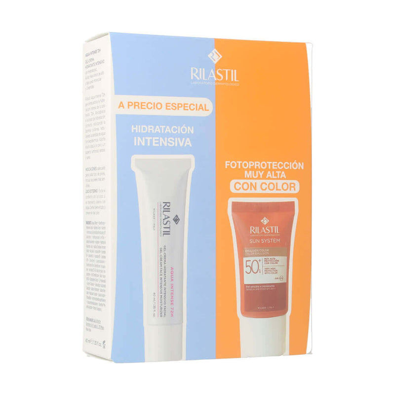 Rilastil Sun System Spf50+ Emulsión Color 40 ml + Aqua Intense 72H Pack