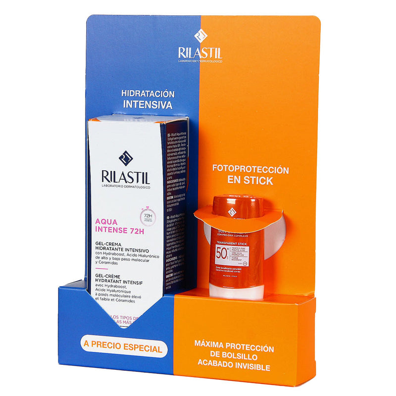 Rilastil Sun System Spf50+ Stick Transparente 8,5 ml + Aqua Intense 72H Pack