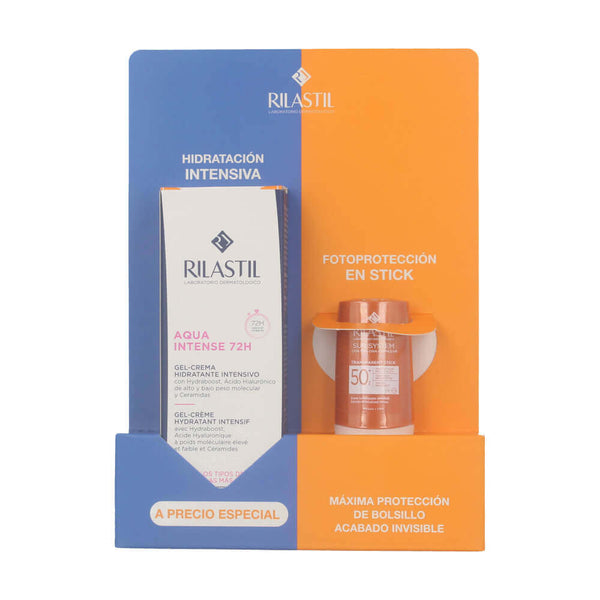 Rilastil Sun System Spf50+ Stick Transparente 8,5 ml + Aqua Intense 72H Pack