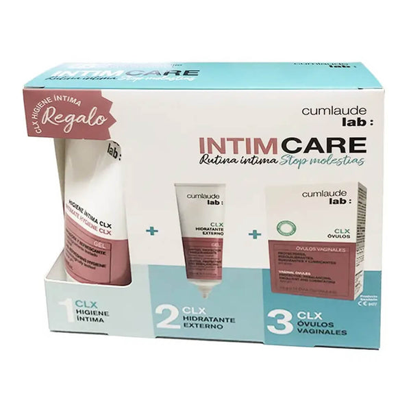 Cumlaude Intimcare clx higiene intima 100 ml + Hidratante Externo Gel 30 ml + Clx Óvulos  Pack