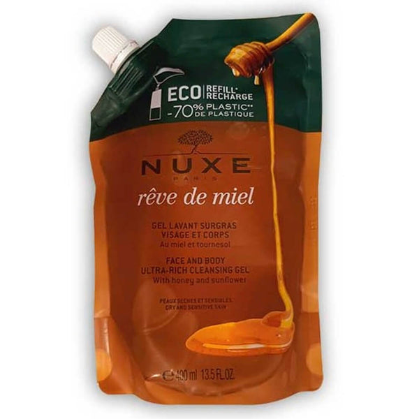 Nuxe Reve De Miel Gel Limpiador Cara-Cuerpo 400 ml Eco-Recarga