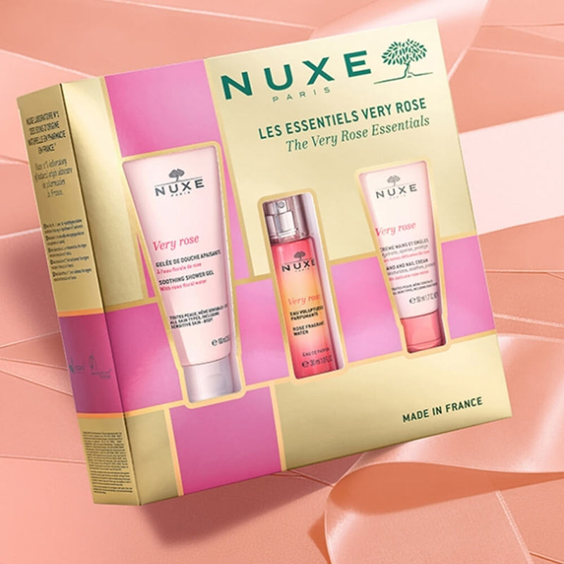 Nuxe Les Essentiels Very Rose Gel Ducha 100 ml + Agua Perfumada 30 ml + Crema Manos 50 ml Pack