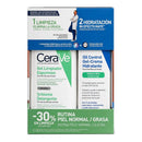 Cerave Gel Crema Hidratante Oíl Control 52 ml + Cerave Gel Limpiador Espumoso 236 ml Pack Precio Especial