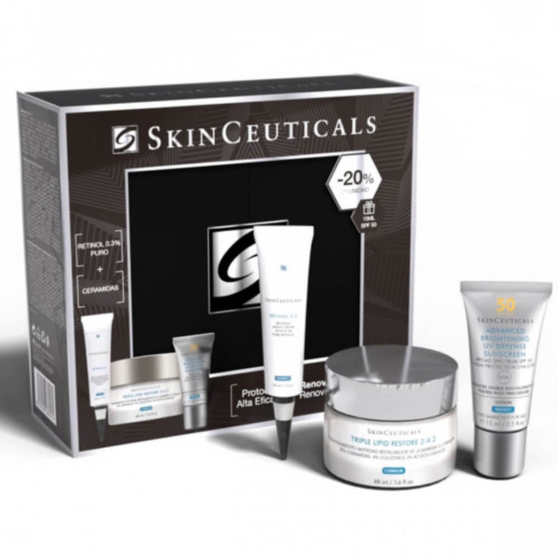 Skinceuticals Retinol 0.3 + Triple Lipid Restore + Regalo  Solar Brightening Advanced 15 ml  Pack