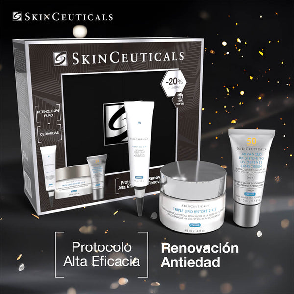 Skinceuticals Retinol 0.3 + Triple Lipid Restore + Regalo  Solar Brightening Advanced 15 ml  Pack