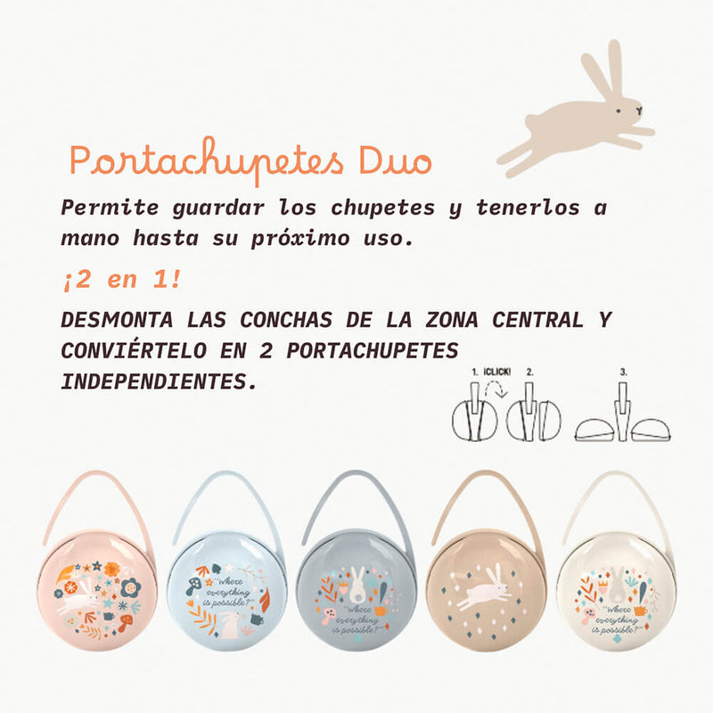 Suavinex Porta Chupetes Dúo Premium Rosa 154684