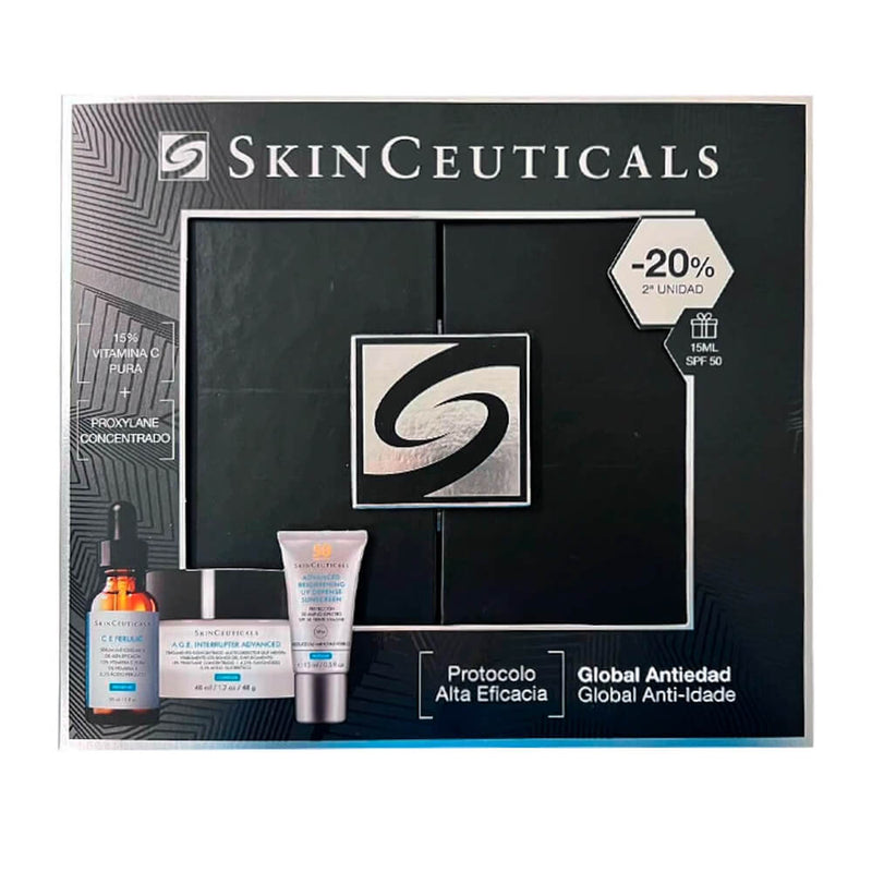 Skinceuticals Ce Ferulic  30 ml + Age Interrupter 48 ml + Regalo Solar Advanced Brightening 15 ml Pack