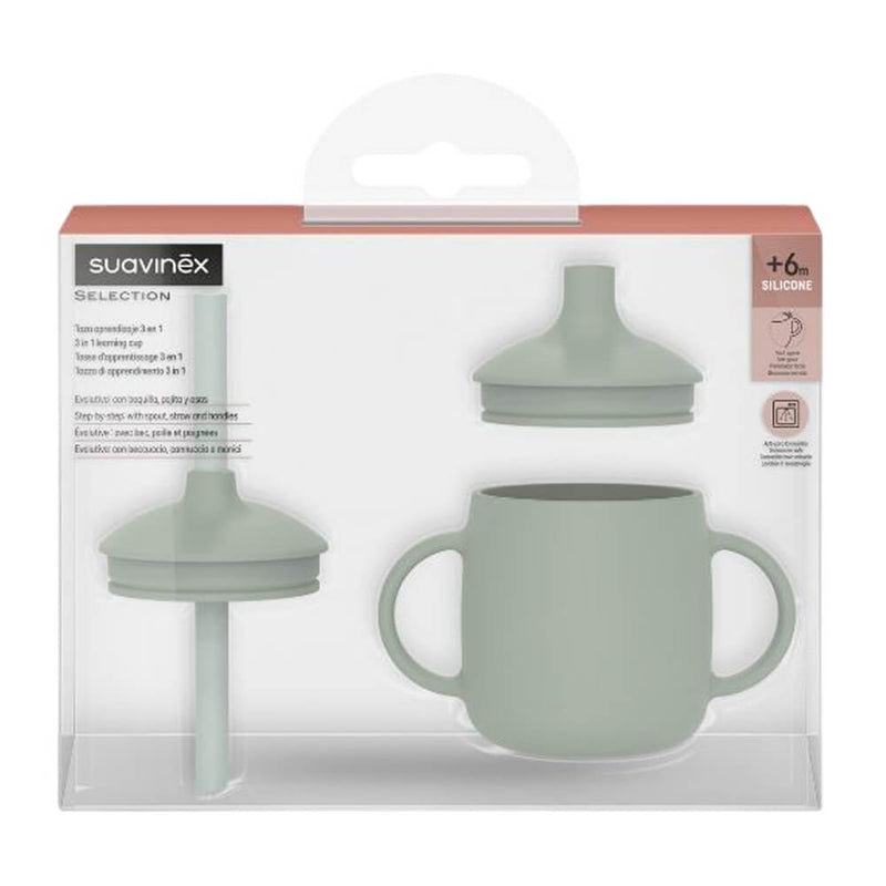 Suavinex Taza Aprendizaje 3 En 1 Silicona Selection +3M Verde 218618